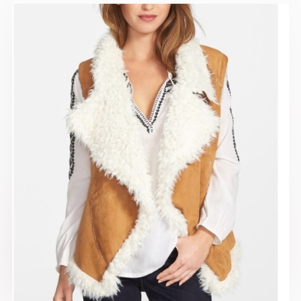 Two by Vince Camuto Suede and Faux Fur Vest - Picture 1 of 7